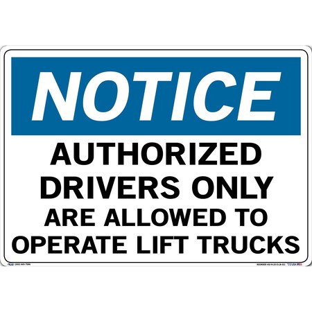 Vestil Vinyl Label Sign, 14-1/2" H, 20-1/2" W, Vinyl Label, Rectangle, English, SI-N-25-E-LB-011 SI-N-25-E-LB-011
